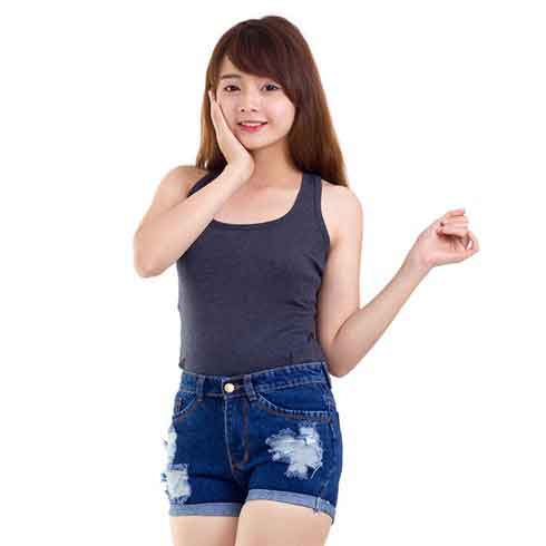 Quần short phối với áo thun